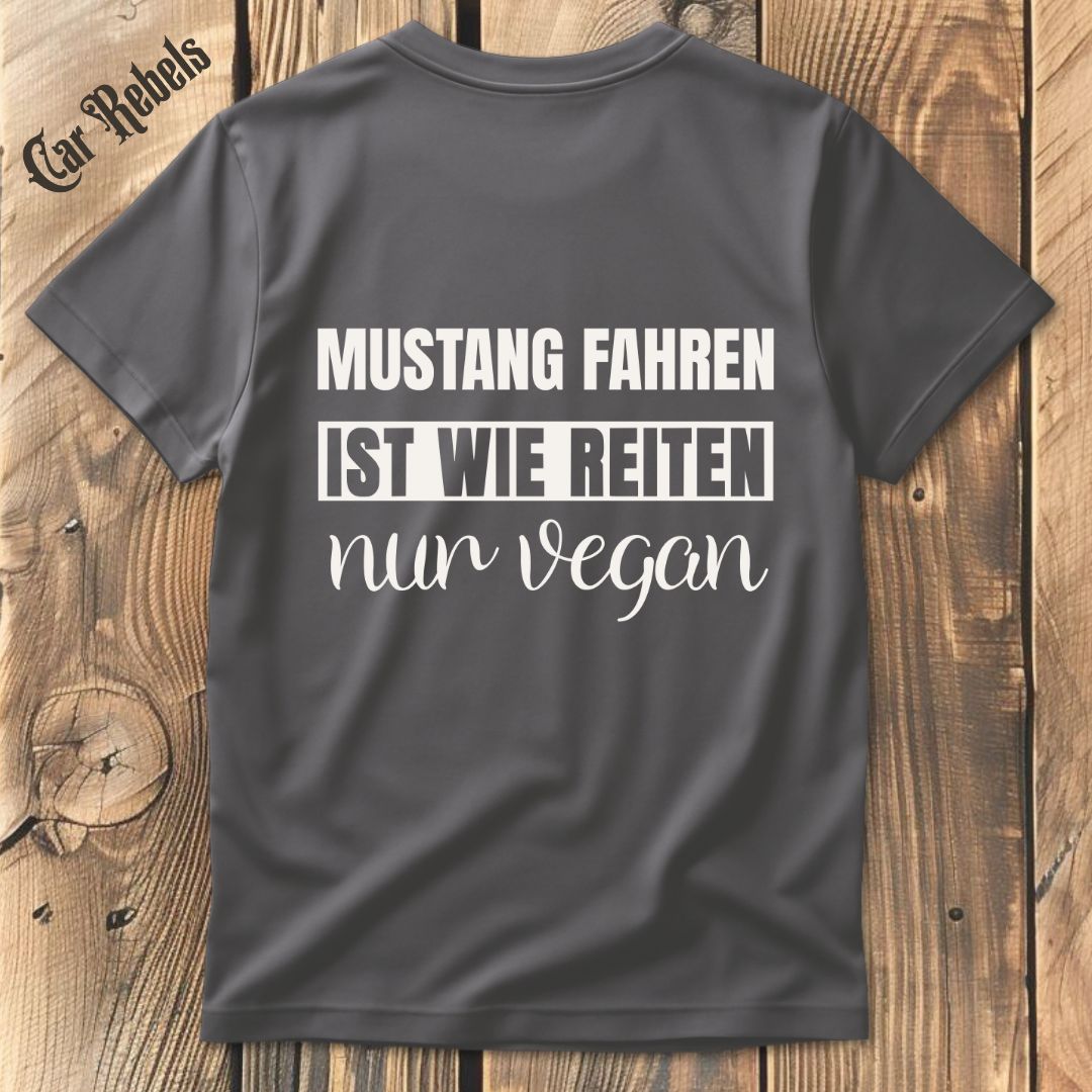 Veganer Mustang T-Shirt Backprint - Car Rebels