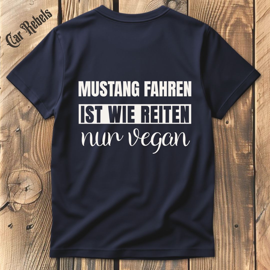 Veganer Mustang T-Shirt Backprint - Car Rebels