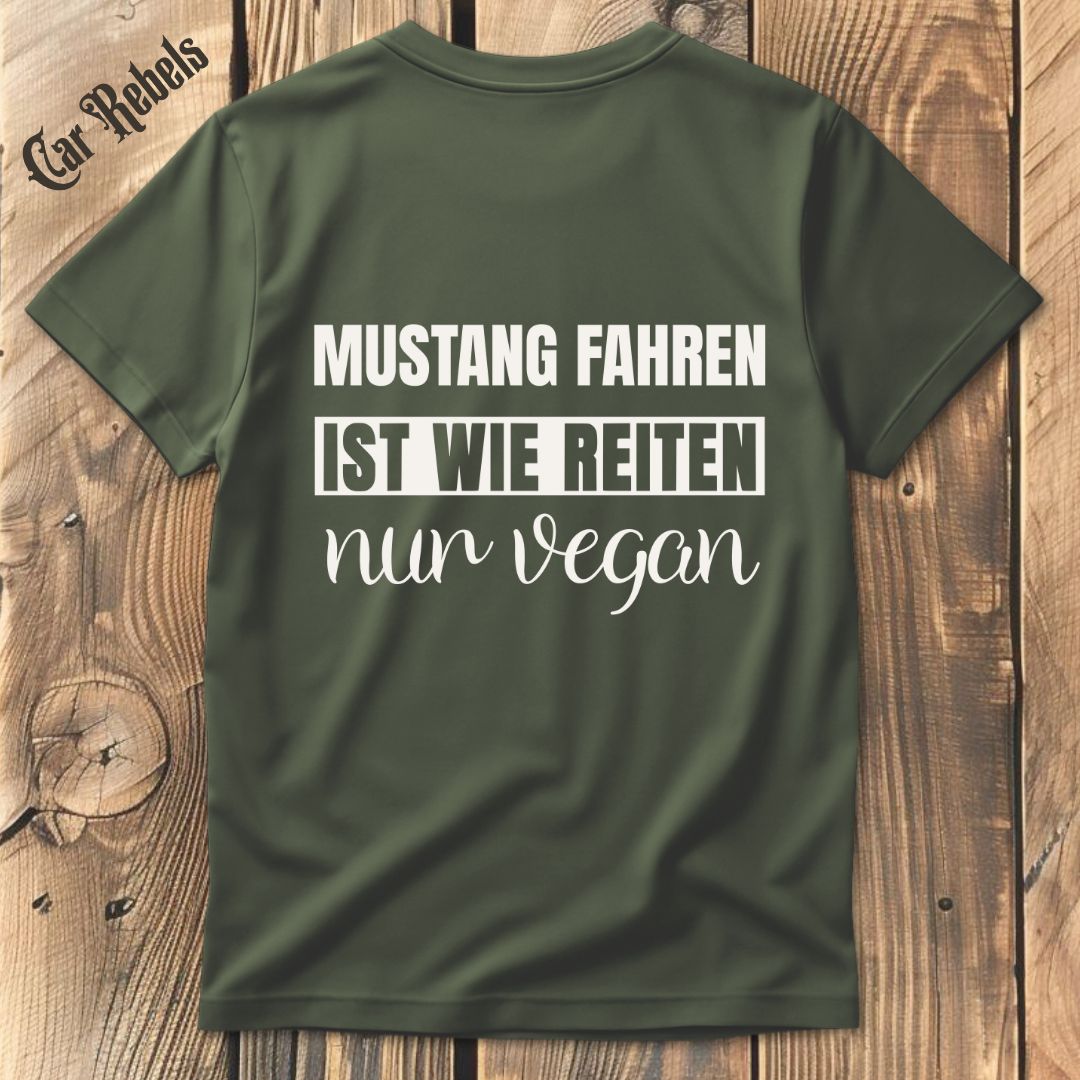 Veganer Mustang T-Shirt Backprint - Car Rebels
