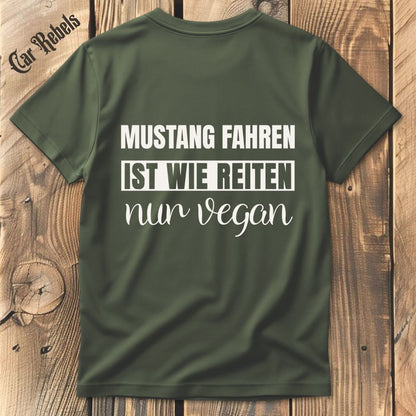 Veganer Mustang T-Shirt Backprint - Car Rebels