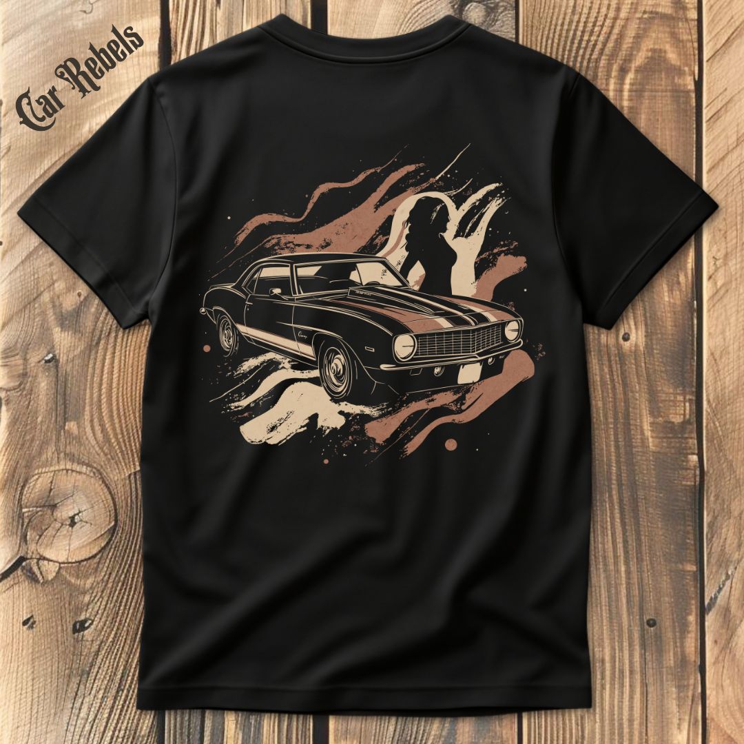 Vintage C T-Shirt Backprint - Car Rebels