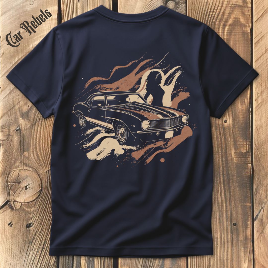 Vintage C T-Shirt Backprint - Car Rebels