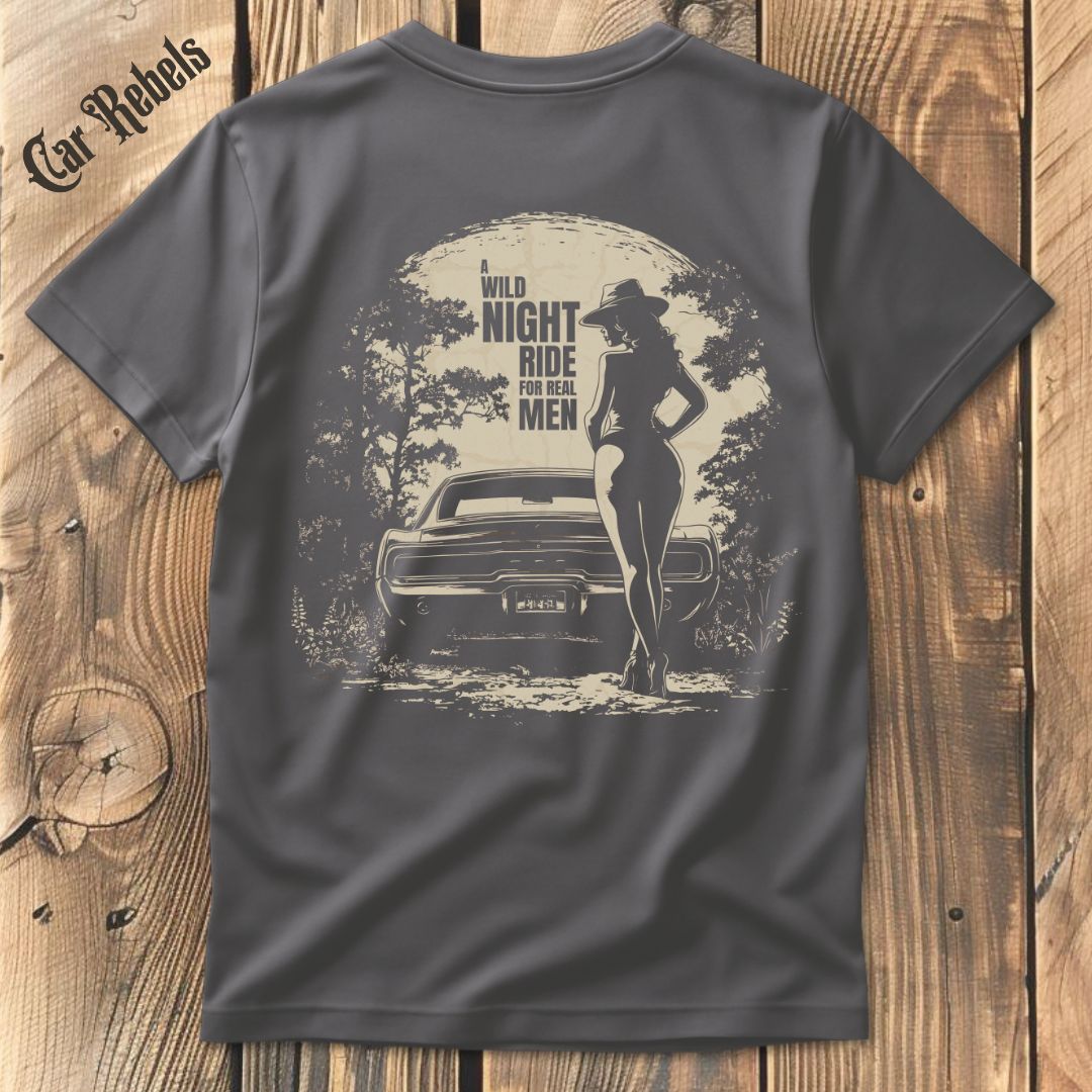 Wild night T-Shirt Backprint - Car Rebels
