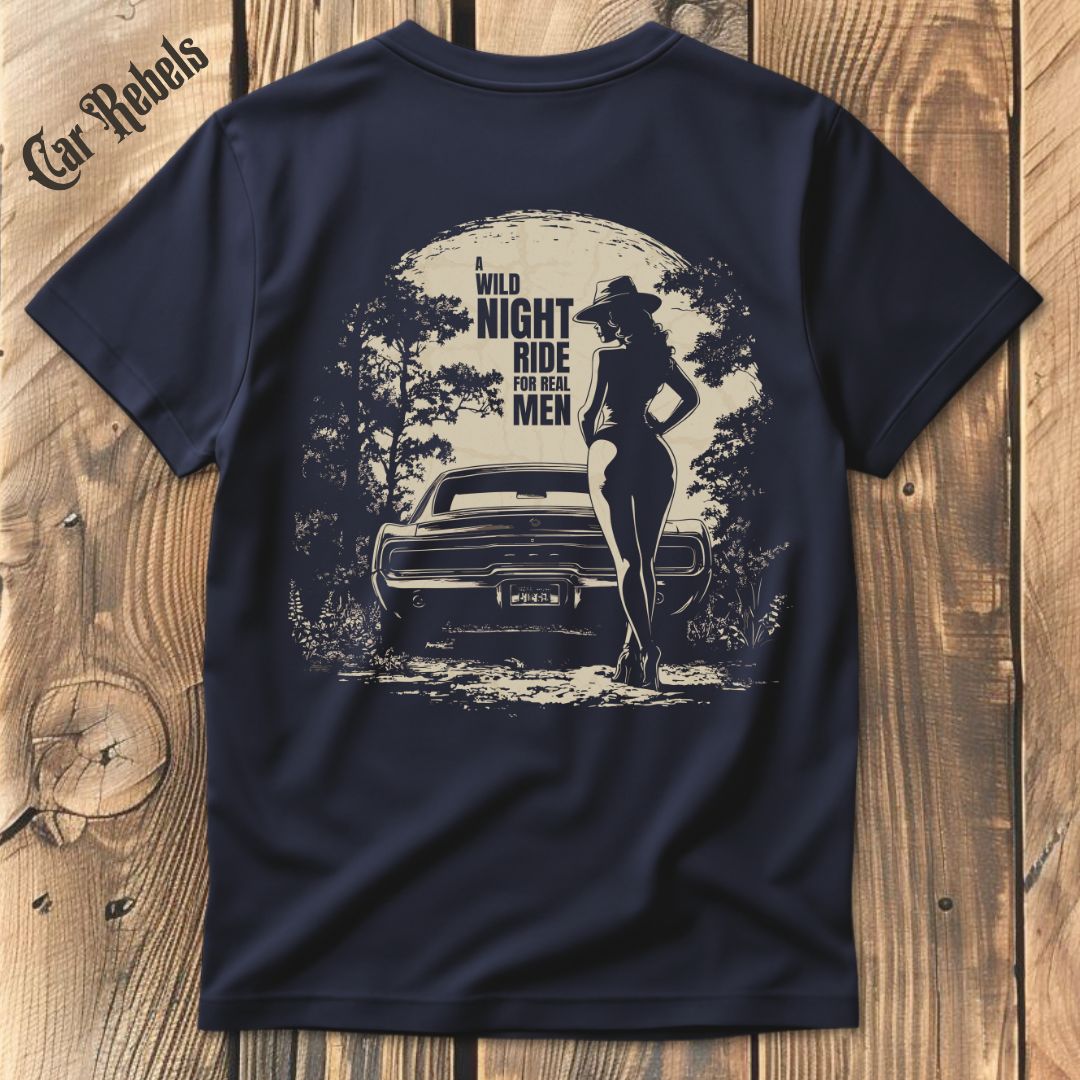 Wild night T-Shirt Backprint - Car Rebels