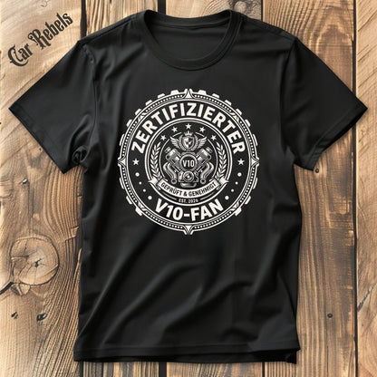 Zertifizierter V10 Fan T-Shirt - Car Rebels