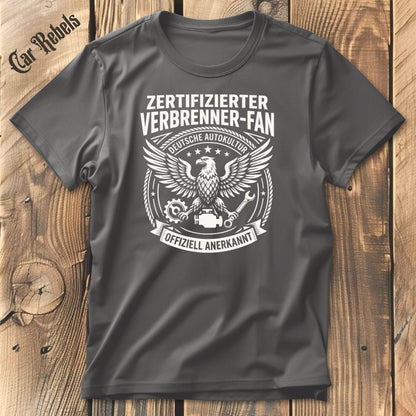 Zertifizierter Verbrenner Fan T-Shirt - Car Rebels