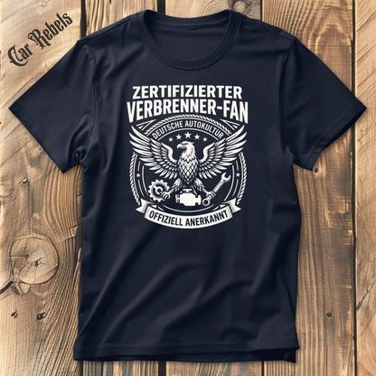 Zertifizierter Verbrenner Fan T-Shirt - Car Rebels